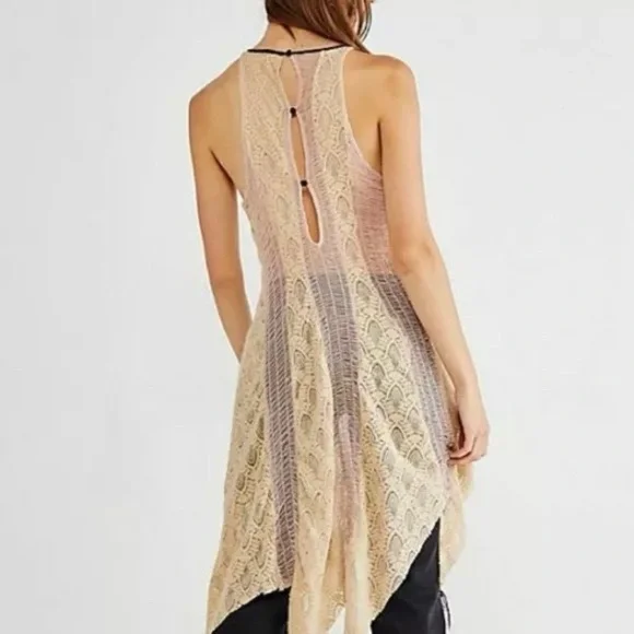 NWT! Free People Sheer Lace Sleeveless Midi Dress - Picture 1 of 9
